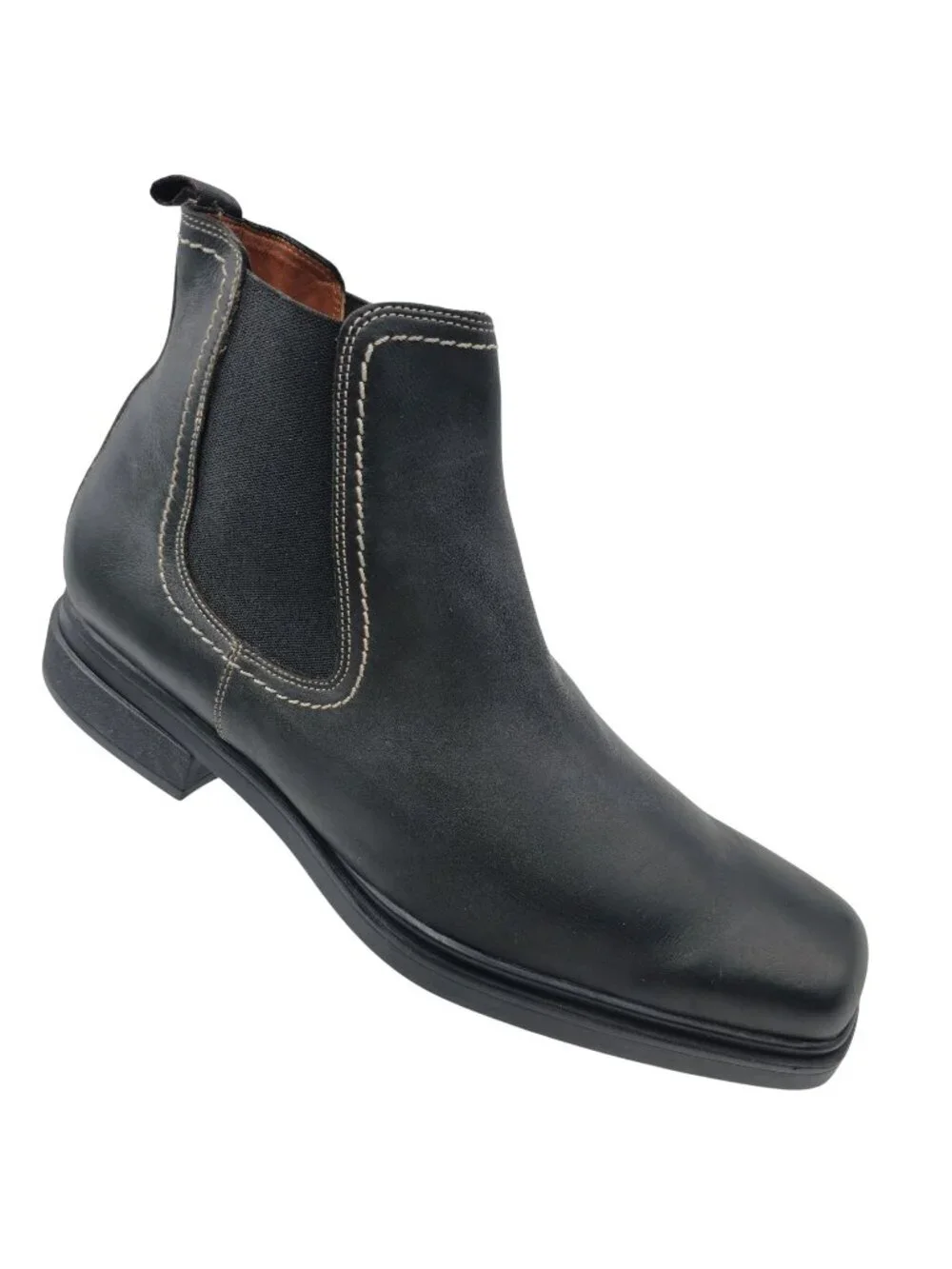 Donald J Pliner Mens 12M Black Leather Stylish Ankle Dress Shoes Boots